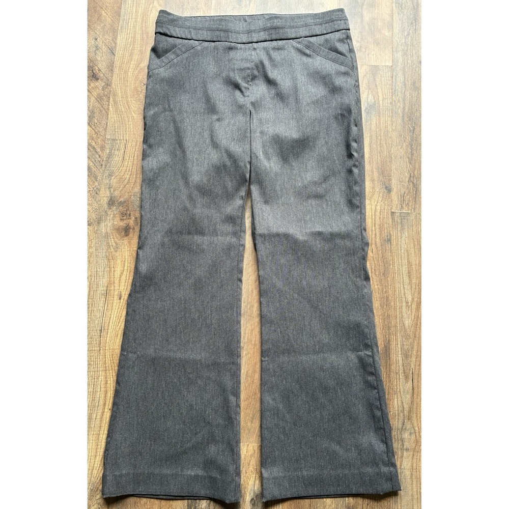 Dana Buchman Women's Gray Dress Pants Elastic Waist Pull On Career Size Medium